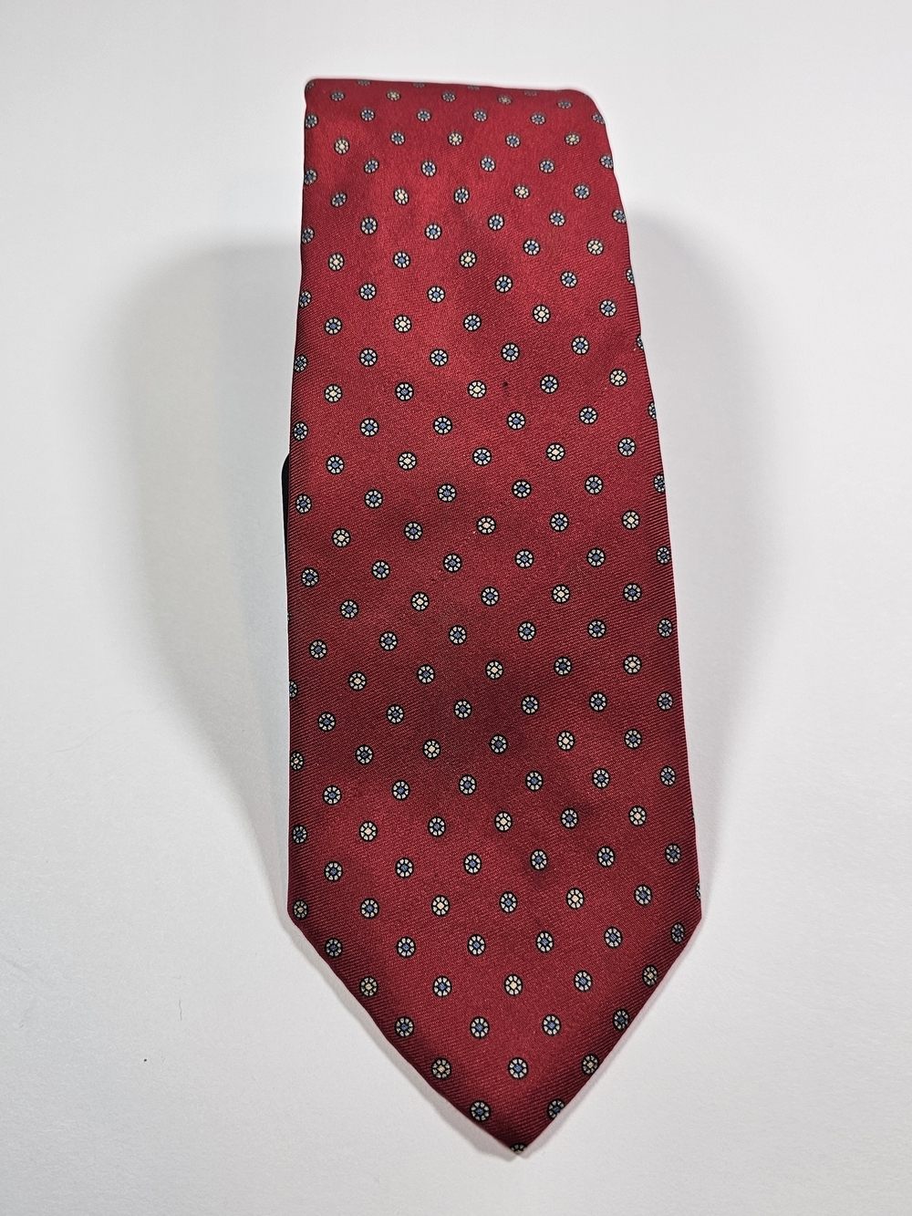 Men's Maroon Micro-Pattern Tie